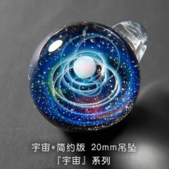 纯手工星空玻璃项链手链琉璃吊坠水晶球七夕情侣礼