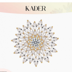 KADER/太阳花胸花女配饰防走光胸针开衫小香风气质别针扣韩国徽章